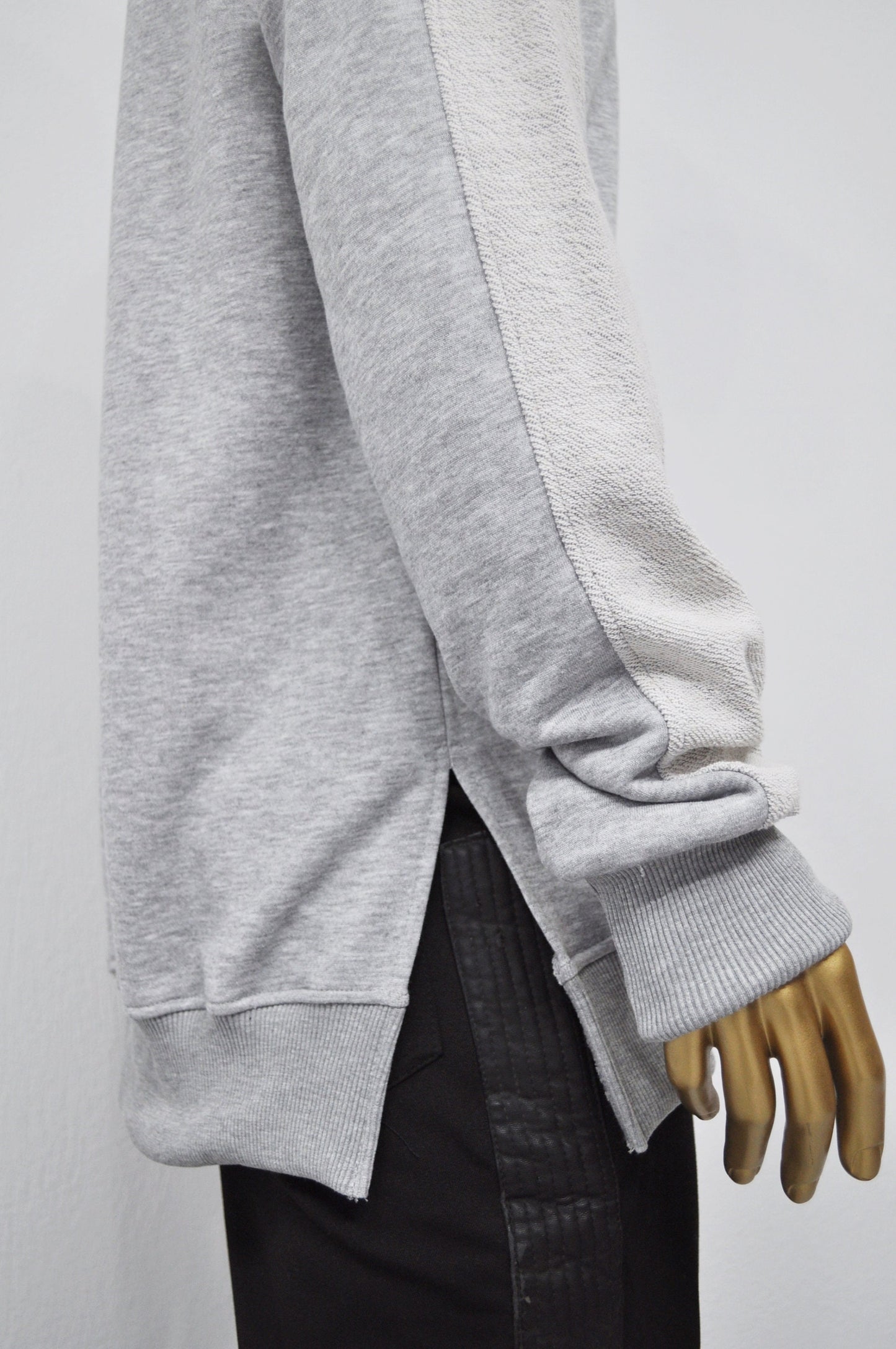 XS - 8XL Men's Side Slit Reversed Sleeve Line Pullover Sweatshirt , Avantgarde Clothing-Dystopian Fashion Streetwear Jumper- BB0150