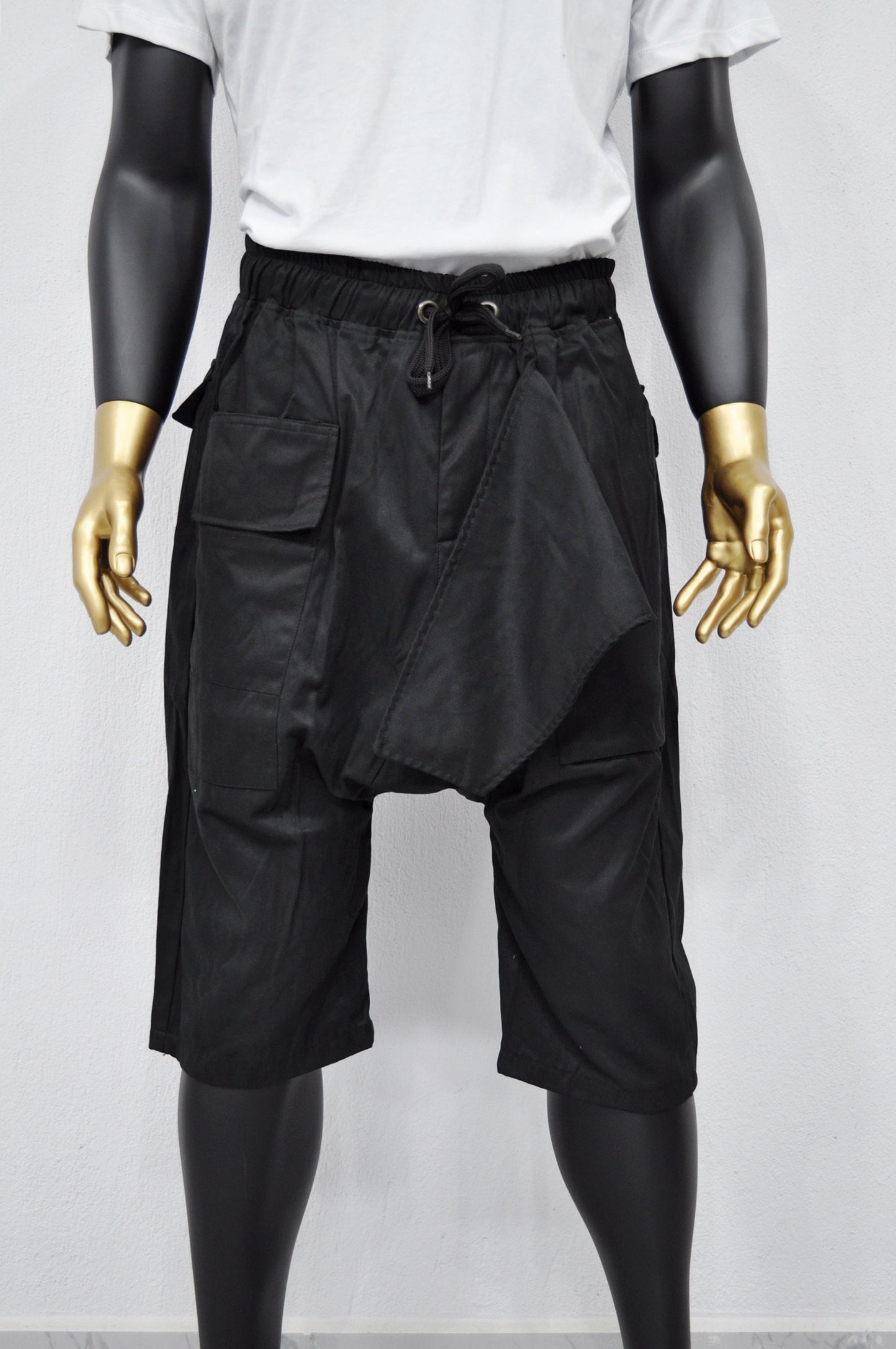 XS - 8XL Men's Steampunk Cotton Blend Twill Cargo Shorts,Front Flap, Low Crotch,Cyberpunk,Gothic,Streetwear Futuristic Clothing /PLUS- BB802