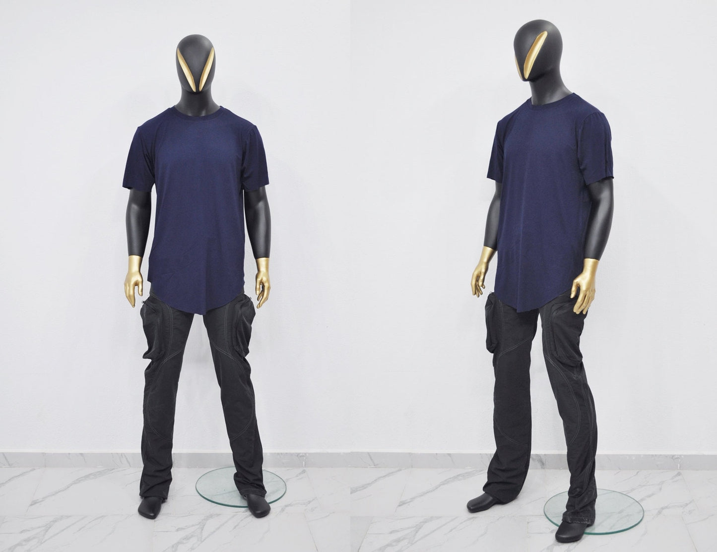 XS-8XL Men's Aymmetrical Viscose Cotton Short Sleeve Wide Neck Lengthen Extended Oval Tee Tshirt/Techwear Streetwear Shirt SS2023-BB405