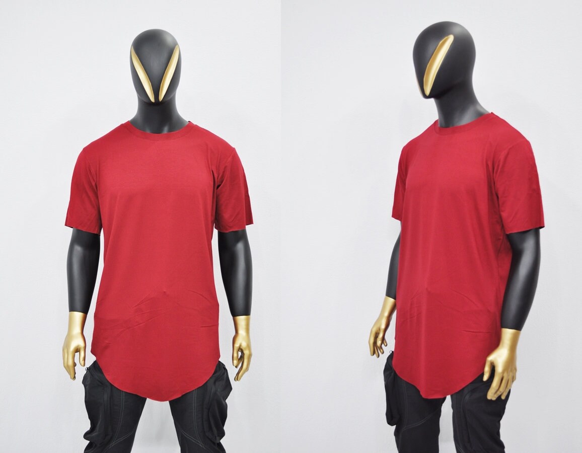XS-8XL Men's Aymmetrical Viscose Cotton Short Sleeve Wide Neck Lengthen Extended Oval Tee Tshirt/Techwear Streetwear Shirt SS2023-BB405
