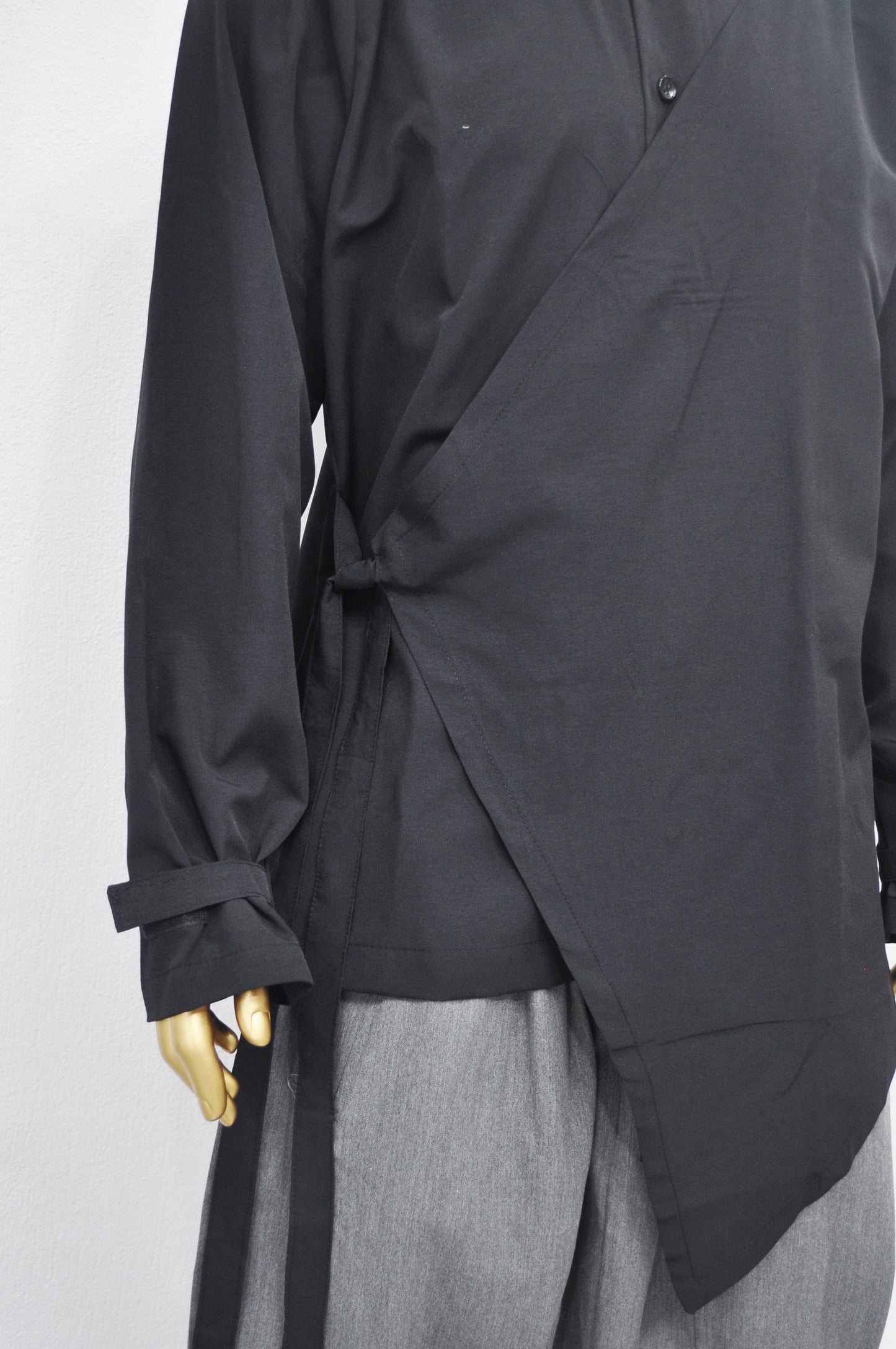XS - 8XL Men's Kimono Shirt,Streetwear Harem Wrap Top,Asymmetrical Blouse, Avant Garde Long Sleeve Shirt,Futuristic Clothing-BB864