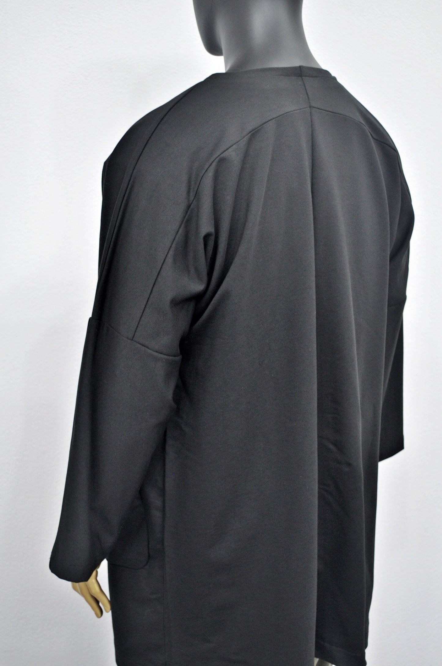 XS - 8XL Men's Japanese Oversized 3/4 Sleeve Samurai Long Cotton Jersey Cardigan Kimono Jacket,Shirt,Asymmetrical Blouse,,Futuristic-BB433